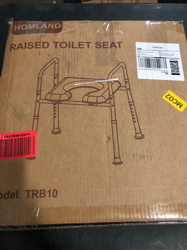 Photo 1 of Raised Toilet Seat with Handles, Toilet Seat Riser for Seniors with Adjustable Height & Width, FSA HSA Eligible 400lb Handicap Elevated Toilet Seat for Elderly, Pregnant, Fit Any Toilet
