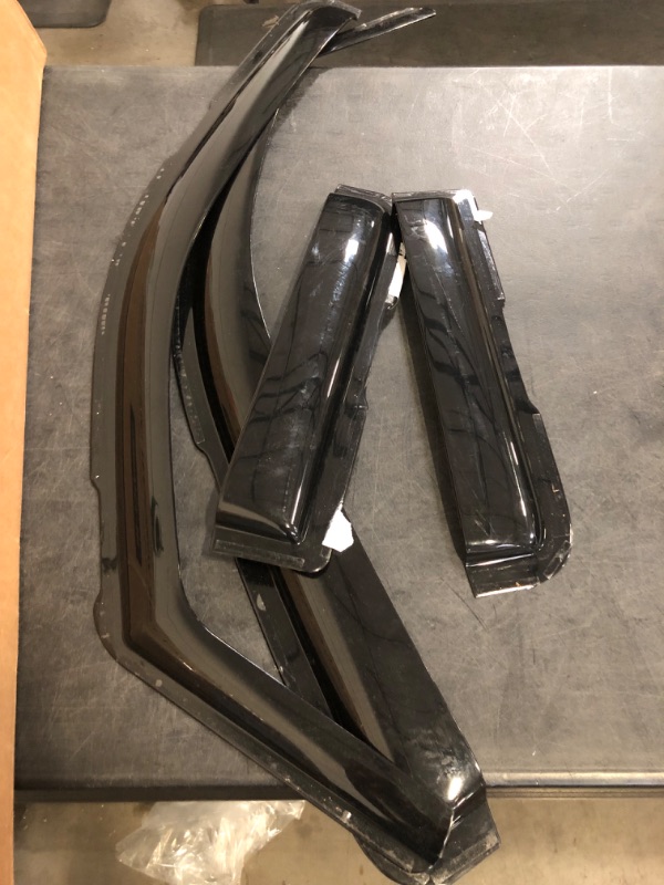 Photo 1 of  Window Visor Compatible with Nissan Frontier Crew Cab 2005-2021, 4PC Rain Guard Side Window Vent Deflectors Tape-On Style