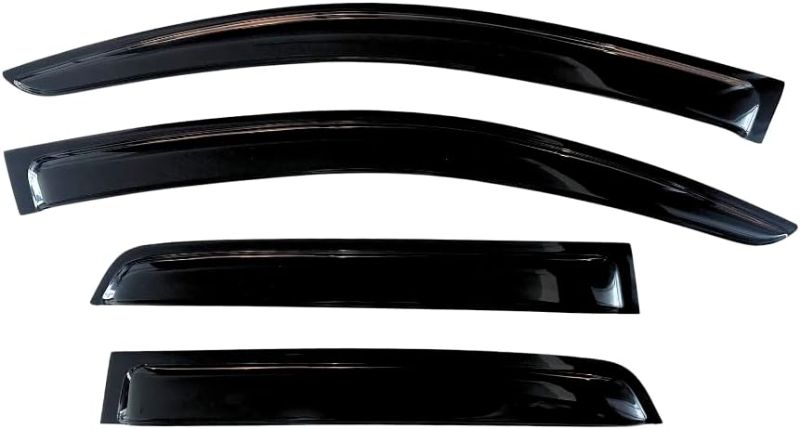 Photo 1 of Window Visor Compatible with Nissan Frontier Crew Cab 2005-2021, 4PC Rain Guard Side Window Vent Deflectors Tape-On Style