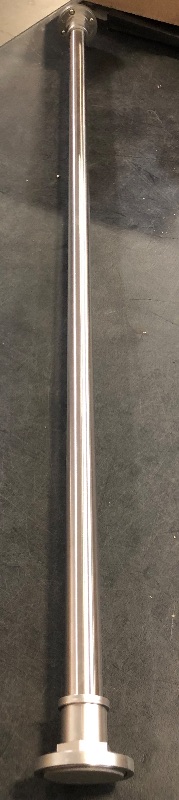 Photo 1 of BRIOFOX Industrial Shower Curtain Rod - 2-in-1 Design Tension Curtain Rod - Never Rust Non-Slip 43 to 72 Inch 304 Stainless Steel, Brushed Nickel Window Curtain Rod