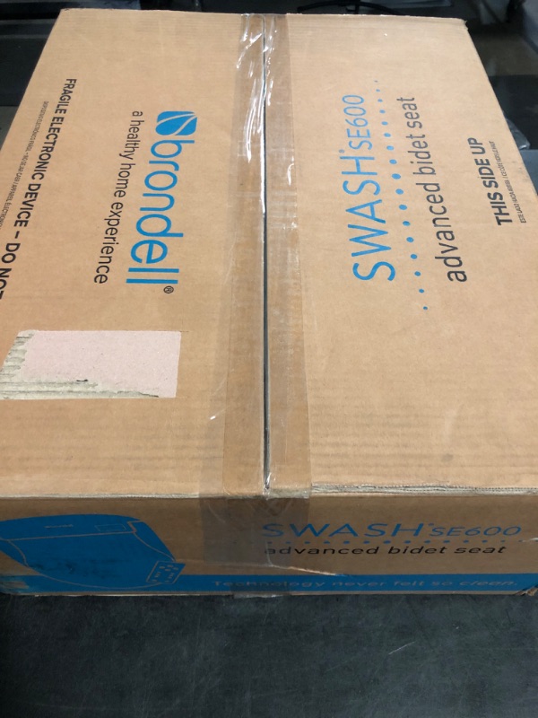 Photo 1 of Brondell Swash SE600 Bidet Toilet Seat, Fits Elongated Toilets, White - Oscillating Stainless-Steel Nozzle, Warm Air Dryer, Ambient Nightlight