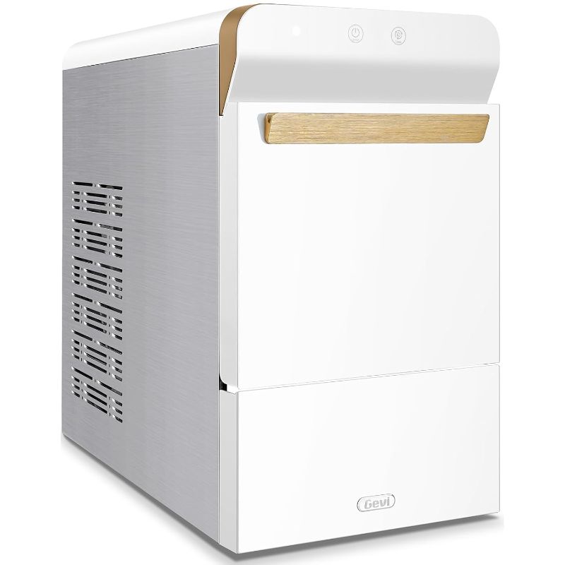 Photo 1 of Gevi V2.0 Quiet Countertop Nugget Ice Maker, Self-Cleaning Chewable Pellet Ice Machine, 38 lbs/24H, Energy-Efficient, White