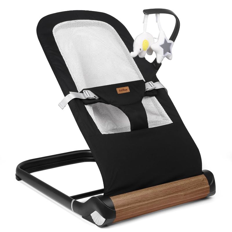 Photo 1 of Baby Bouncer Chair - Comfortable Support for Your Little One's Blissful Moments (Net, Black)