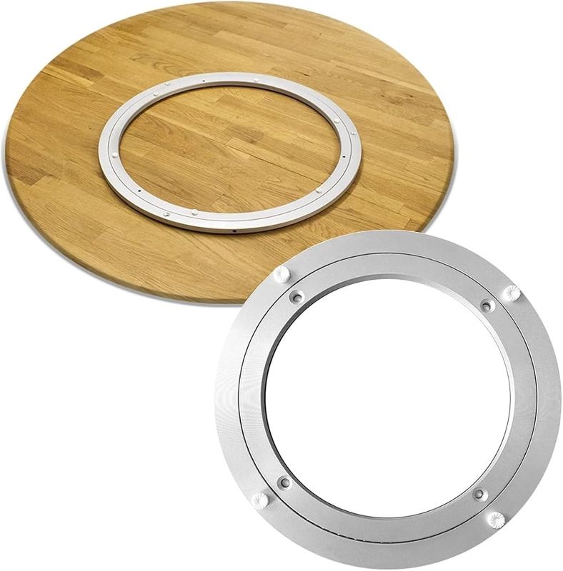 Photo 1 of Smooth Heavy Duty Metal Base Bearing, Lazy Susan Turntable Table Bearing, Swivel Base Plate Hardware For Kitchen Dining Table, Aluminium Turntable Ball Bearing