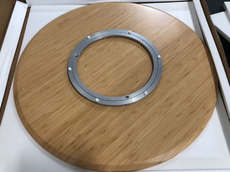 Photo 1 of Smooth Heavy Duty Metal Base Bearing, Lazy Susan Turntable Table Bearing, Swivel Base Plate Hardware For Kitchen Dining Table, Aluminium Turntable Ball Bearing