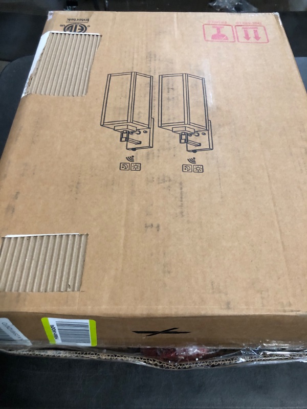 Photo 1 of 2 Pack Large Size Outdoor Wall Lights Dusk to Dawn, 18 Inch Wall Lantern Set for Two Photocell Wall Sconce for Porch Light, Exterior Garage Light, Patio Outdoor Lighting with Sensor