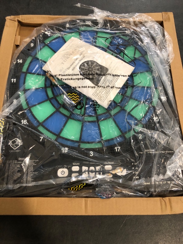 Photo 1 of Turnart Electronic Dart Board,13 inch Illuminated Segments Light Based Games Electric Dartboard for Adults Tested Tough Segment for Enhanced Durability Professional with Scoring