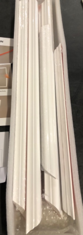 Photo 1 of 3 Set Accent Wall Molding Kit Premade Wainscoting Panels Wall Molding Peel and Stick Panel White Pre Cut Trim for Walls Picture Frame Molding for Home Decoration