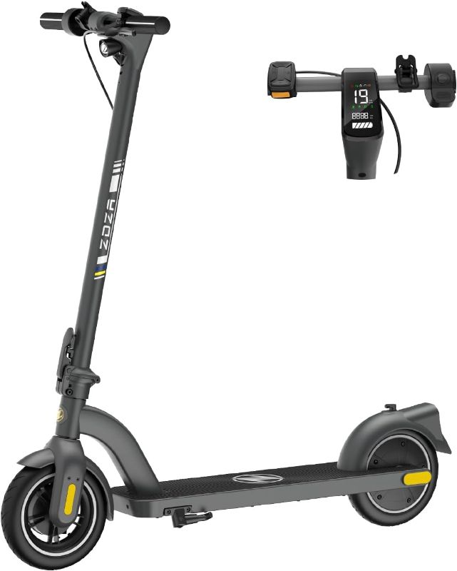 Photo 1 of Electric Scooter ZD01, 500W Peak Motor & 19 MPH Electric Scooter Adults, 12-15 Mi Range Electric Kick Scooters, 8.5" Solid Tires, E-Lock & E-Horn, Lightweight Foldable Escooter for Commuter