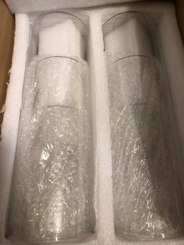 Photo 1 of 48 Pack Thick Glass Cylinder Vases 4,6,9,12 Inch Tall Clear Flower Vase Hurricane Floating Candle Holder for Table Centerpiece Wedding Home Decor