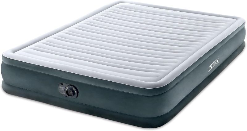 Photo 1 of Queen - Intex Mid-Rise Air Mattress Bed with Built-in Pump, Dura-Beam Deluxe Comfort Plush, Queen - Portable Luxury Travel Airbed for Adults, Camping, Guests