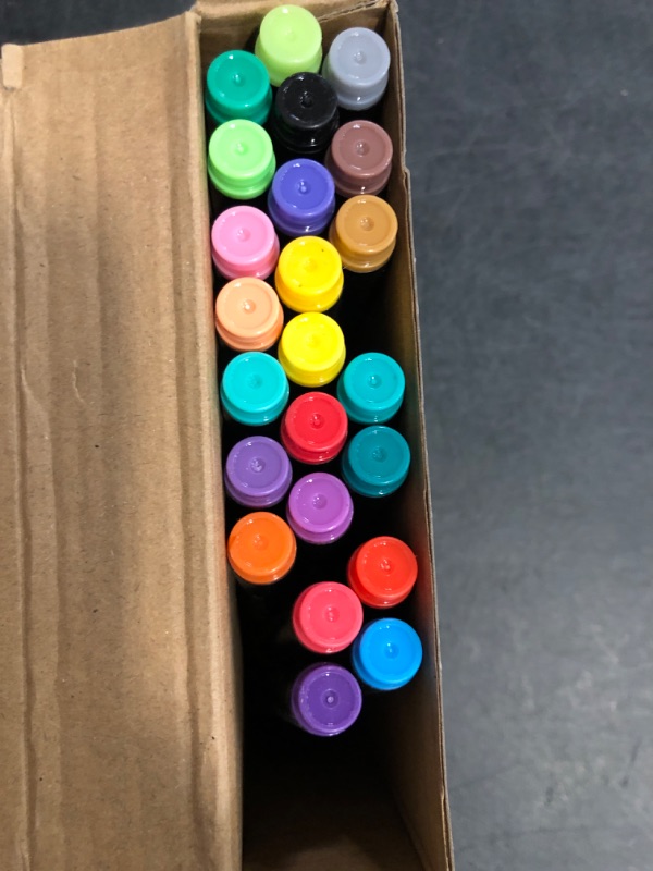 Photo 1 of VEESA Fabric Markers, 24 Colors Permanent Fabric Marker for Clothes, Fine Tip Fabric Paint Marker Pens for T-Shirt Shoes, Non-Toxic & Kid Safe