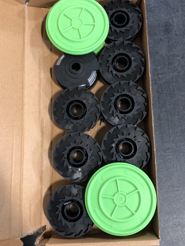 Photo 1 of YWTESCH 12 Pack 0.065" Trimmer Line Compatible with Greenworks Weed Wacker, 18Ft String Trimmer Refill Dual Line Weed Eater String Replacement Spool (10-Pack) Cap Cover(2-Pack)