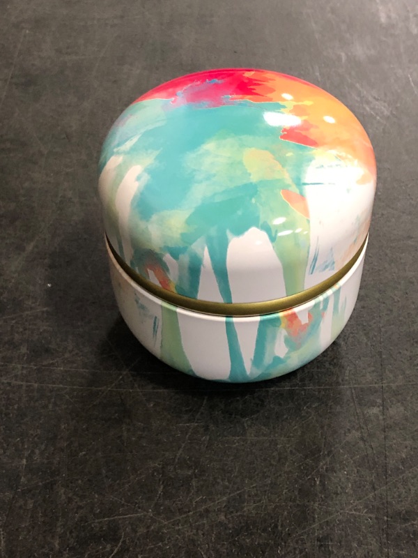 Photo 1 of Powder  And Powder Container for Body Dusting Powder Case with Puff for Baby and Women,Loose Powder Containers with Puff for Travel (Rainbow)