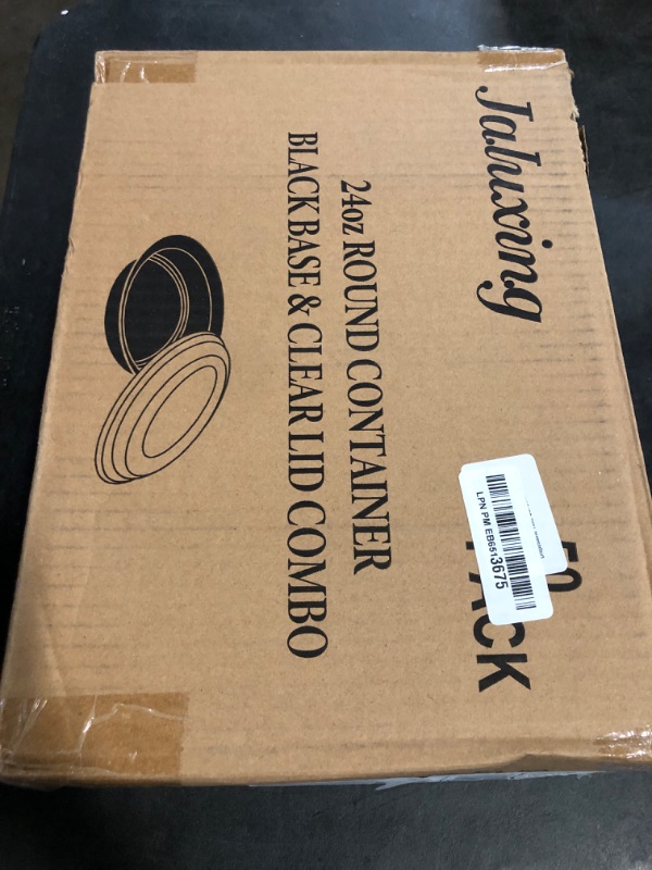 Photo 1 of Jaluxing 24 oz 50 ct Round Meal Prep Containers with Lids Plastic Food Storage Lunch Plan To Go Box Disposable Take Out Bowls BPA Free Durable Stackable Microwave Freezer Safe (Formerly FULING)