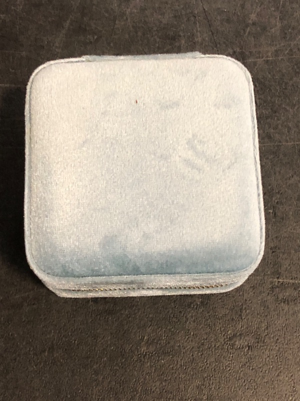 Photo 1 of Benevolence LA Plush Velvet Jewelry Box | Travel Jewelry Case Organizer with Mirror | Featured in Oprah's Favorite Things | Best Gifts For Daughter, Girlfriend, Mom | Gifts For Her - Periwinkle Blue