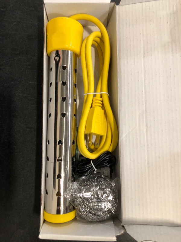 Photo 1 of Immersion Water Heater,with 304 Stainless Steel Cover Intelligent Temperature Control and UL Certification Portable Bucket Heater Heat 5 Gallons of Water in Minutes