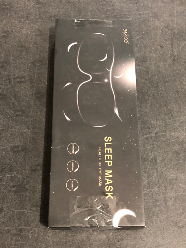 Photo 1 of MZOO Sleep Eye Mask for Side Sleeper Men Women, Zero Eye Pressure 3D Sleeping Mask, Light Blocking Patented Design Night Blindfold, Soft Eye Shade Cover for Travel, Black