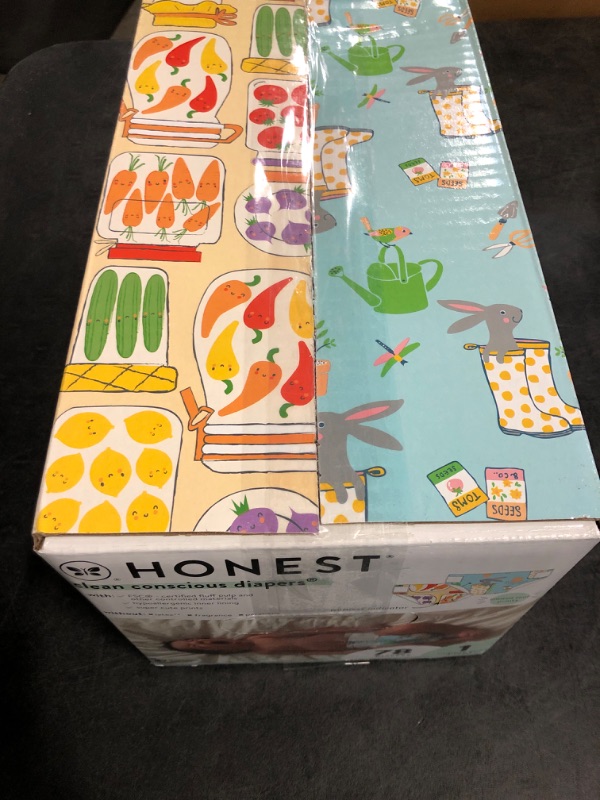 Photo 1 of Size 1 The Honest Company Clean Conscious Diapers for Sensitive Skin | Hypoallergenic, Fragrance Free | Spring '25 Limited Edition Prints | Club Box, Size 1 (8-14 lbs), 78 Count