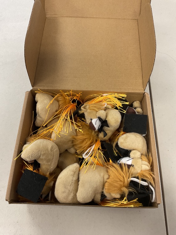 Photo 1 of Gejoy 24 Pcs Graduation Mini Lion Stuffed Animal Tiny Congrats Grad Doll Small Soft Plush Animal Keychain with Graduation Cap for Kindergartners College High School Graduation Gifts Party Favors