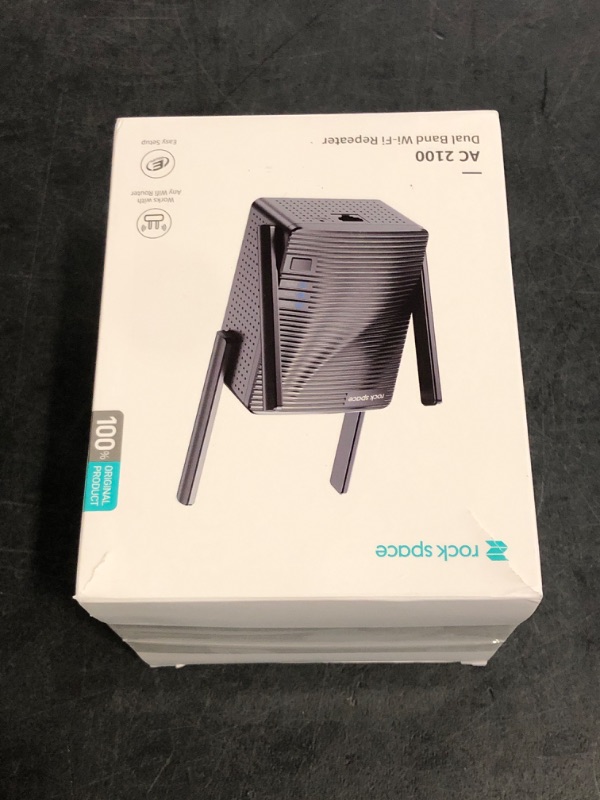 Photo 1 of rockspace WiFi Extenders Signal Booster for Home, 2100 Mbps, WiFi Range Extender, WiFi Repeater, Wireless Extender for Home, 5G&2.4G Dual Band, Gigabit Port&WPS Button, 360 Degree Full Coverage