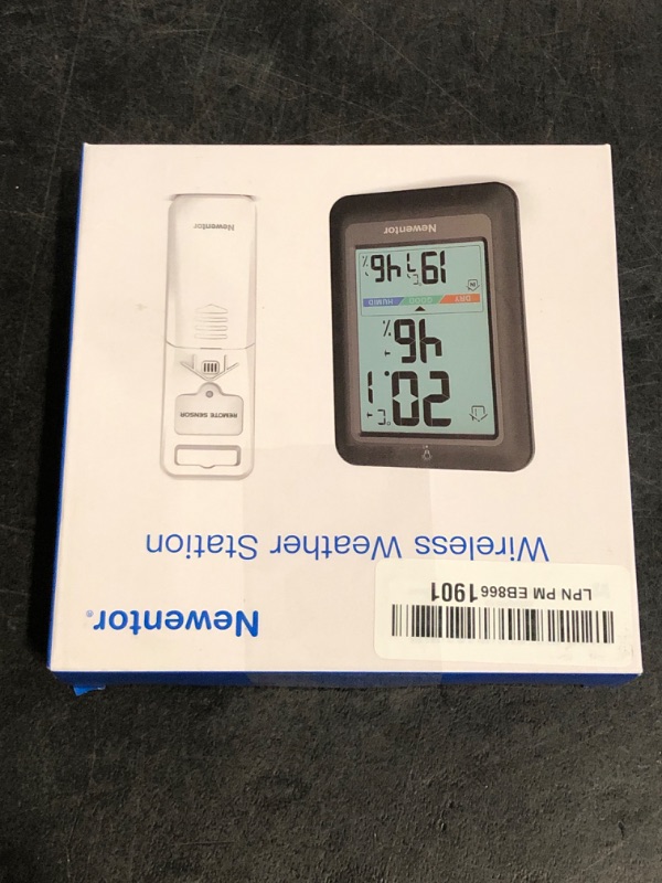 Photo 1 of Newentor Indoor Outdoor Thermometer Wireless, Weather Stations Wireless Indoor Outdoor, Outdoor Thermometers for Patio House, Black with 1 Sensor