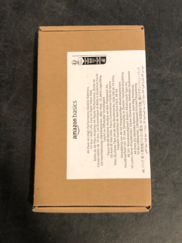 Photo 1 of Amazon Basics 48-Pack AA Alkaline High-Performance Batteries, 1.5 Volt, 10-Year Shelf Life