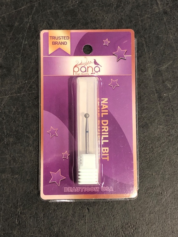 Photo 1 of PANA 3/32" Diamond Carbide Ball Bit- Style 05, Medium Grit - Professional Cuticle Nail Drill Bits for Acrylic Gel Nails Dry Manicure Pedicure Shape Remove Tools