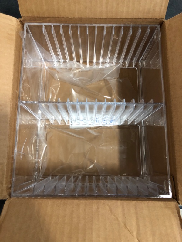 Photo 1 of STORi Stackable Clear Plastic CD Organizer with Rubber Feet | Rectangular Jewel Cases Holder Perfect for Theatre Room | Holds up to 30 CD Cases | Made in USA