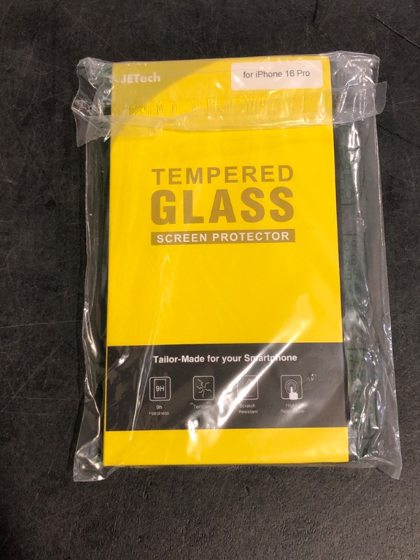 Photo 1 of JETech Privacy Screen Protector for iPhone 16 Pro 6.3-Inch, Anti-Spy Tempered Glass Film with Easy Installation Tool, 2-Pack