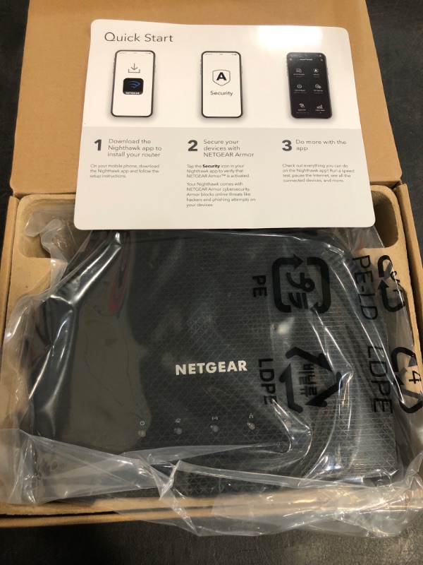 Photo 1 of NETGEAR 4-Stream WiFi 6 Router (R6700AX) – Security Features, AX1800 Wireless Speed (Up to 1.8 Gbps), Covers up to 1,500 sq. ft., 20 devices