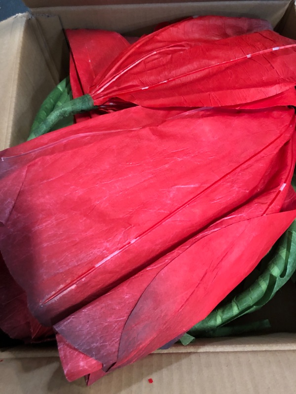 Photo 1 of 5.9 Ft Large Paper Artificial Flowers,Giant Flowers for Decoration,Standing Huge Handcrafted Poppy Flowers for Garden,Hotel,Office,Photography Props,Wedding,Art Gallery,Shop Window Display(B-Red)