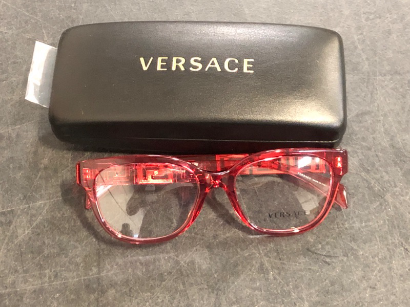 Photo 1 of Versace Eyeglasses VE 3338 5409 Transparent Red Minor Damage ** 