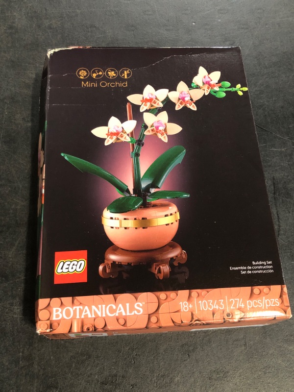Photo 1 of Factory Sealed** LEGO Botanicals Mini Orchid Building Set - Artificial, Fake Orchid for Home Decor, Adults Ages 18+ - Gift for Graduation- Indoor Plant Decorations for Table, Desk, Office - 10343