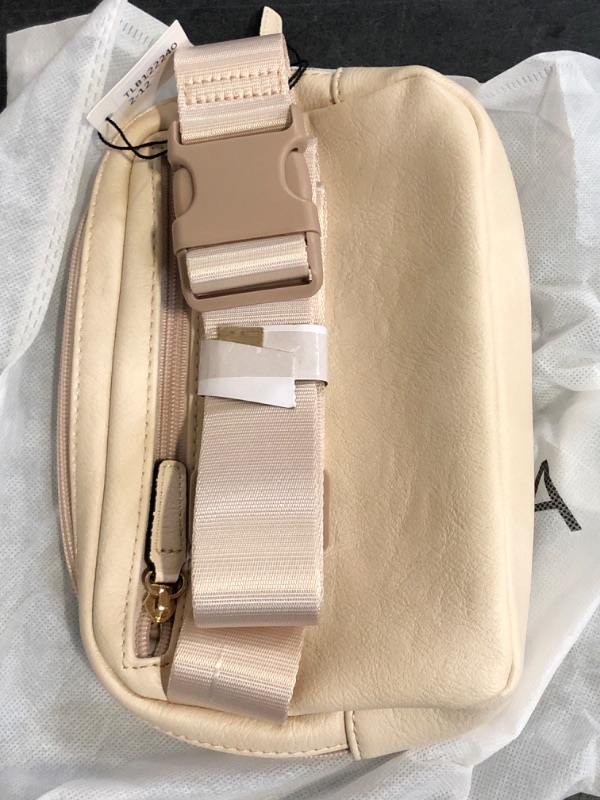 Photo 1 of Telena Fanny Packs for Women Men, Belt Bag with 4 Zipper Pockets, Fashion Waist Packs, Lightweight Crossbody Bags with Adjustable Strap for Workout/Running/Hiking (Beige)