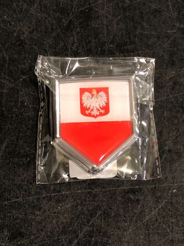 Photo 1 of Overdecor Poland State Ensign Flag Decal Stickers Car Emblem Polish Eagle Car Accessories Decorations Chrome Shield Flag Sticker Decals for Cars Truck Vehicles, 2 Pack