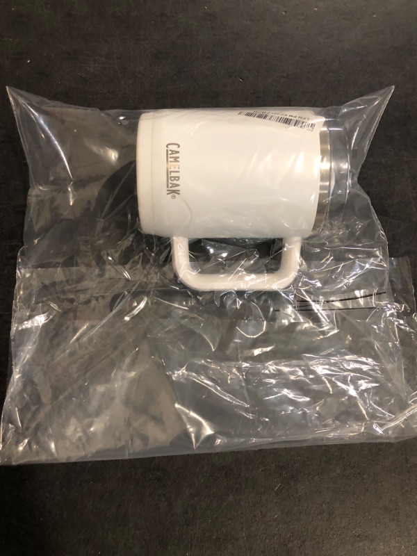 Photo 1 of CamelBak Thrive Leak-Proof 16 oz Mug, Insulated Stainless Steel - For travel, coffee, tea, hot beverages - Spill Proof - Cup-holder Compatible, White
