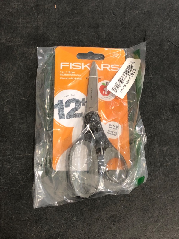 Photo 1 of Fiskars Student Designer Non-Stick Scissors, Pointed Tip, 7" Long, 2.75" Cut Length, Randomly Assorted Straight Handles