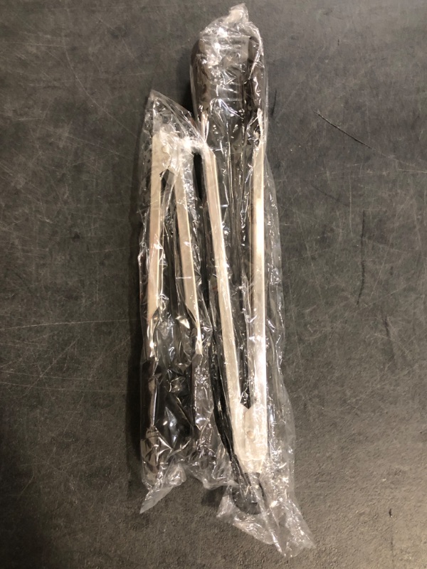 Photo 1 of HOTEC Premium Stainless Steel Locking Kitchen Tongs with Silicon Tips, Set of 2-9" and 12"