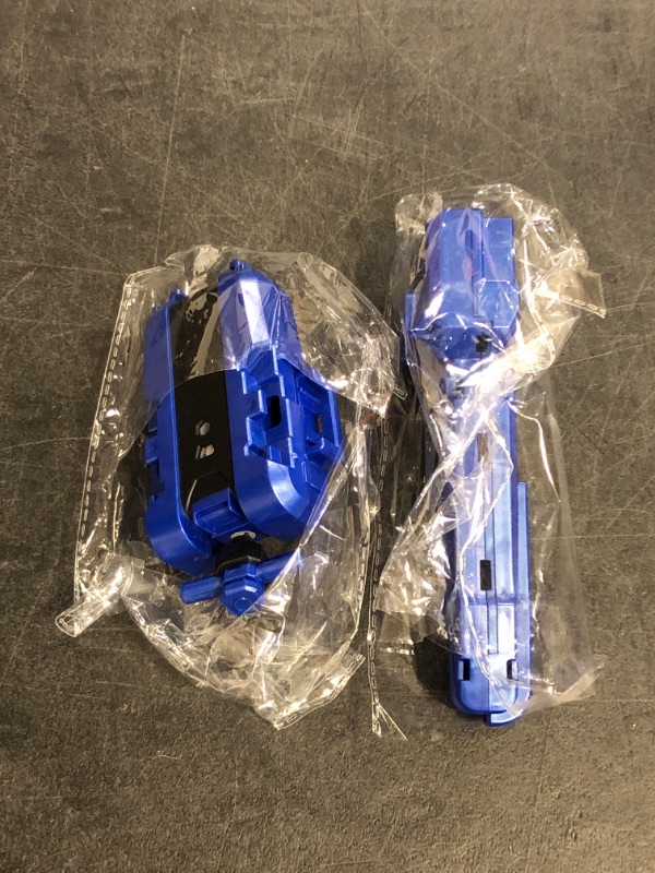 Photo 1 of Desamvap Bey Battling Tops Blade Burst X Launcher and Grip, BX String Launcher Right Spin String Launcher Grip DB Layer System Compatible with BX Bey Burst Series (Blue)