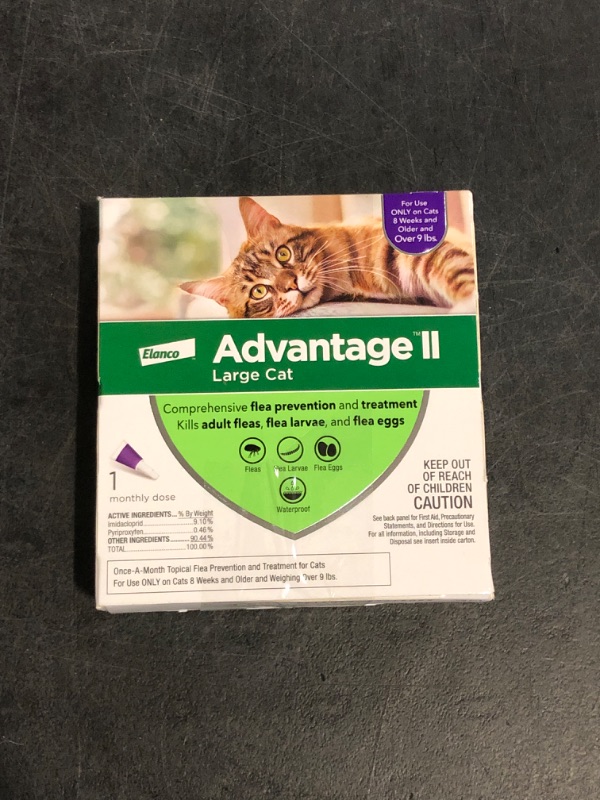 Photo 1 of Advantage II Large Cat Vet-Recommended Flea Treatment & Prevention | Cats Over 9 lbs. | 1-Month Supply