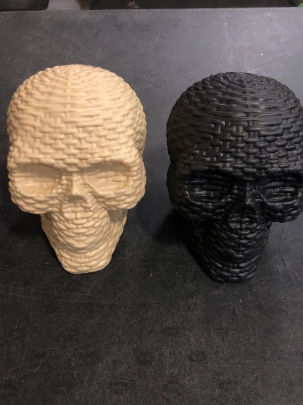 Photo 1 of Hyde and EEK Indoor Decorative Skull , 2pack , Beige and Black.