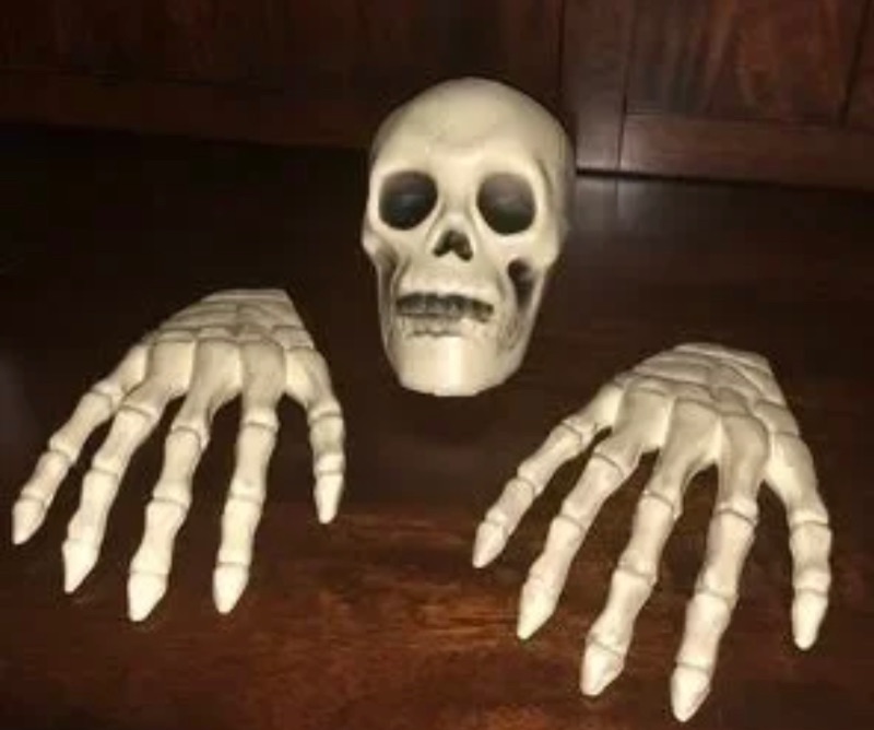 Photo 1 of Hyde & EEK Glow Skeleton Indoor/Outdoor Decor, Head and Hands 