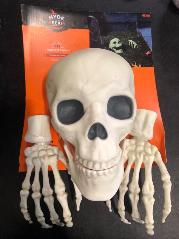Photo 1 of Hyde & EEK Glow Skeleton Indoor/Outdoor Decor, Head and Hands 