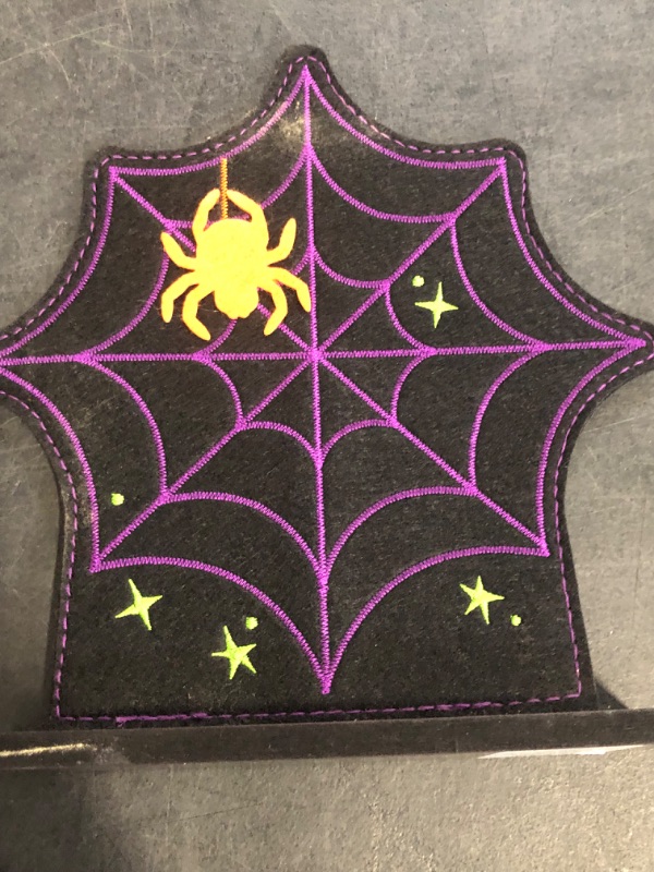 Photo 1 of 5 Hyde and EEK Felt Halloween Spiderweb on Stand Decorative Figurines 