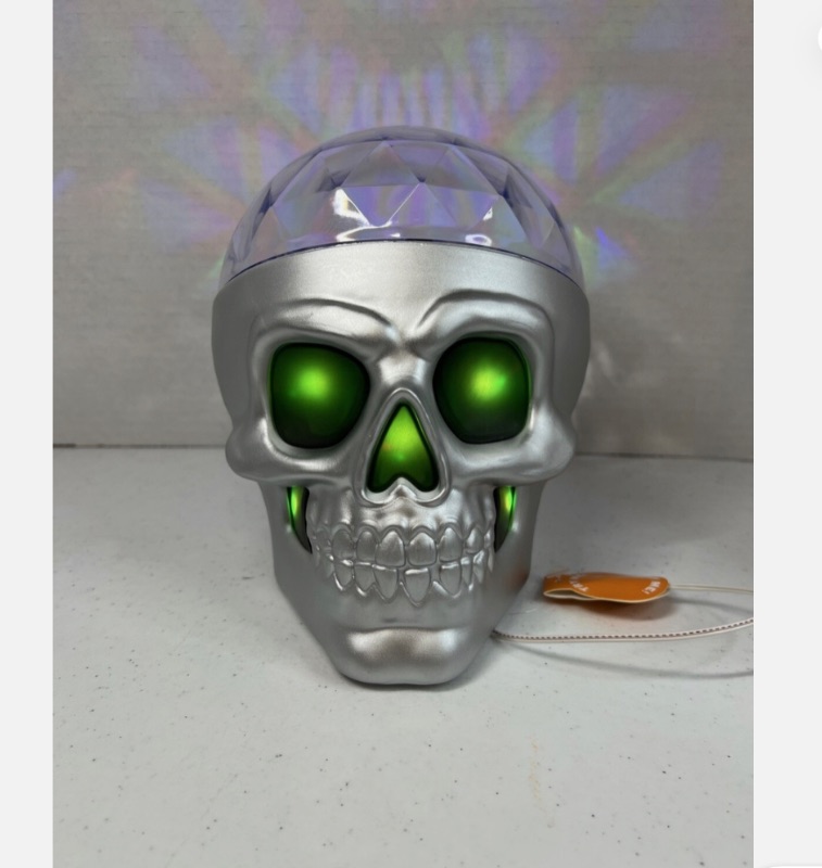 Photo 1 of Hyde and EEK LED Disco Neon Halloween Sound and Light Skull 