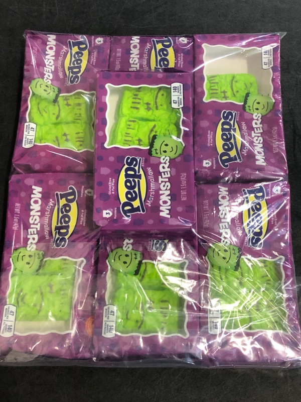 Photo 1 of Halloween Peeps Candy Bundle - 7 Pack of Marshmallow Peep's - Perfect Halloween Candy, Fall Candy, Trick Or Treat Candy - Monsters - 4.5 Ounces