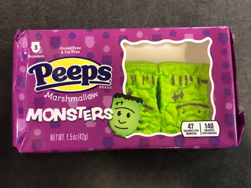 Photo 1 of Halloween Peeps Candy Bundle - 7 Pack of Marshmallow Peep's - Perfect Halloween Candy, Fall Candy, Trick Or Treat Candy - Monsters - 4.5 Ounces