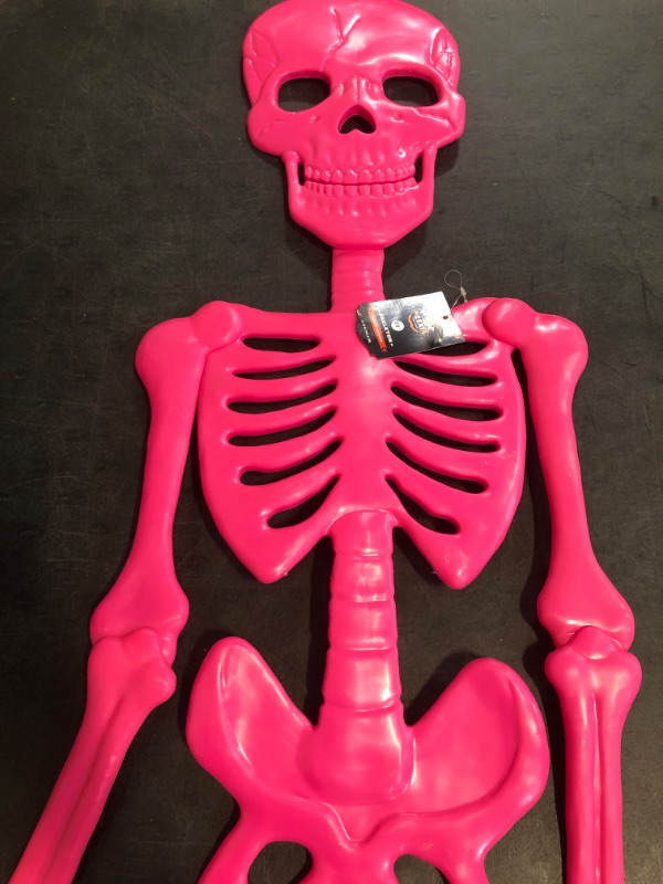 Photo 1 of 57" Hyde & EEK Neon Pink Skeleton Halloween Decor