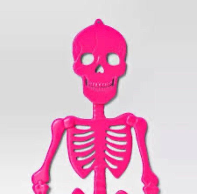 Photo 1 of 57" Hyde & EEK Neon Pink Skeleton Halloween Decor